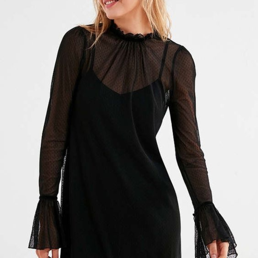 NWT! UrbanOutfitters Ruffle Mini Dress!
